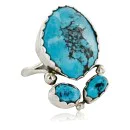 $240 Handmade Certified Authentic Navajo .925 Sterling Silver Natural Turquoise Native American Ring  390744443251