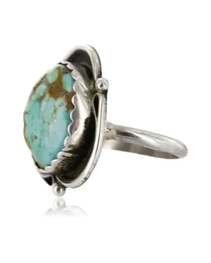 $240 Handmade Certified Authentic Navajo .925 Sterling Silver Natural Turquoise Native American Ring  390752306477