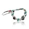 $240 Large Certified Authentic 2 Strand Navajo .925 Sterling Silver Multicolor Stones Native American Necklace 390569988014