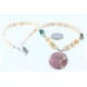 Certified Authentic Navajo .925 Sterling Silver Graduated Melon Shell and Jasper Turquoise Native American Necklace 15837-6