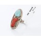 Handmade Certified Authentic Navajo .925 Sterling Silver Turquoise and Spiny Oyster Native American Ring  390842279163