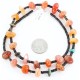 Certified Authentic Navajo .925 Sterling Silver Natural Turquoise Carnelian Native American Necklace 15888-3