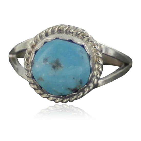 $270 Handmade Certified Authentic Navajo .925 Sterling Silver Natural Turquoise Native American Ring  390714834815