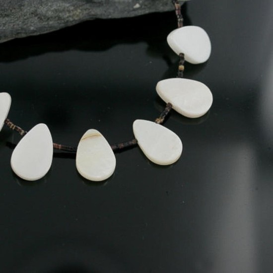 $280 Certified Authentic Navajo .925 Sterling Silver Natural Turquoise Mother of Pearl Native American Necklace 15215-2