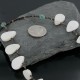 $280 Certified Authentic Navajo .925 Sterling Silver Natural Turquoise Mother of Pearl Native American Necklace 15215-2