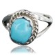 3.5andquot; PINKY Native American Ring $190 Handmade Certified Authentic Navajo .925 Sterling Silver Turquoise 390688188736