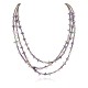 3 Strand Certified Authentic .925 Sterling Silver Navajo Natural Turquoise and Amethyst Native American Necklace 15401-30 3 Strand Certified Authentic .925 Sterling Silver Navajo Natural Turquoise and Amethyst Native American Necklace 15401-30