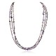 3 Strand Certified Authentic .925 Sterling Silver Navajo Natural Turquoise and Amethyst Native American Necklace 15984-41 3 Strand Certified Authentic .925 Sterling Silver Navajo Natural Turquoise and Amethyst Native American Necklace 15984-41