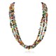 3 Strand Certified Authentic Navajo .925 Sterling Silver Natural Agate and Multicolor Stones Native American Necklace 17069 3 Strand Certified Authentic Navajo .925 Sterling Silver Natural Agate and Multicolor Stones Native American Necklace 17069