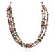 3 Strand Certified Authentic Navajo .925 Sterling Silver Natural Multicolor Stones Native American Necklace 15486-26