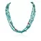 3 Strand Certified Authentic Navajo .925 Sterling Silver Natural Turquoise and Coral Native American Necklace 25281