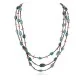 3 Strand Certified Authentic Navajo .925 Sterling Silver Natural Turquoise Coral Heishi Native American Necklace 15297-18 3 Strand Certified Authentic Navajo .925 Sterling Silver Natural Turquoise Coral Heishi Native American Necklace 15297-18