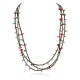 3 Strand Certified Authentic Navajo .925 Sterling Silver Natural Turquoise Coral Heishi Native American Necklace 18108-20 3 Strand Certified Authentic Navajo .925 Sterling Silver Natural Turquoise Coral Heishi Native American Necklace 18108-20