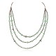 3 Strand Certified Authentic Navajo .925 Sterling Silver Natural Turquoise Jade Native American Necklace 15835-16