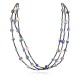 3 Strand Certified Authentic Navajo .925 Sterling Silver Natural Turquoise Lapis Native American Necklace 18110-40 3 Strand Certified Authentic Navajo .925 Sterling Silver Natural Turquoise Lapis Native American Necklace 18110-40