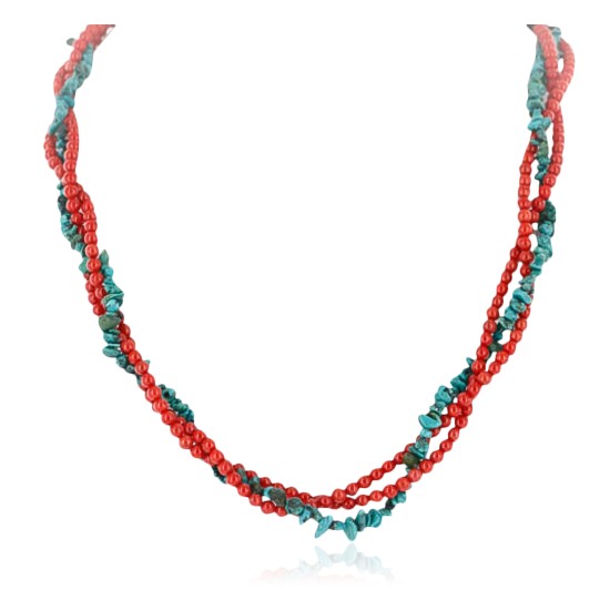 3 Strand Certified Authentic Navajo .925 Sterling Silver Natural Turquoise Native American Necklace 15960 3 Strand Certified Authentic Navajo .925 Sterling Silver Natural Turquoise Native American Necklace 15960