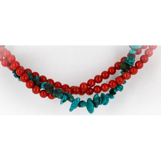 3 Strand Certified Authentic Navajo .925 Sterling Silver Natural Turquoise Native American Necklace 15960 3 Strand Certified Authentic Navajo .925 Sterling Silver Natural Turquoise Native American Necklace 15960