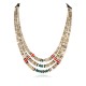 3 Strand Certified Authentic Navajo .925 Sterling Silver Turquoise Coral Spiny Oyster and Graduated Heishi Native American Necklace 15931-7 3 Strand Certified Authentic Navajo .925 Sterling Silver Turquoise Coral Spiny Oyster and Graduated Heishi Native American Necklace 15931-7