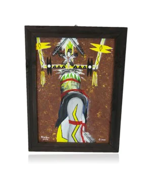 Apache Handmade Painting NB160310215737 | Verified Authentic Native American Art