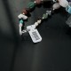 $300 Bear Fetish Certified Authentic Navajo .925 Sterling Silver Natural Multi Color Native American Necklace 15151-27