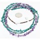 Certified Authentic 3 Strand Navajo .925 Sterling Silver Turquoise and AMETHYST Native American Necklace 371060457413