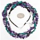 Certified Authentic 3 Strand Navajo .925 Sterling Silver Turquoise and AMETHYST Native American Necklace 15959-102