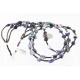 Certified Authentic 3 Strand Navajo .925 Sterling Silver Turquoise and Lapis Native American Necklace 15778-22