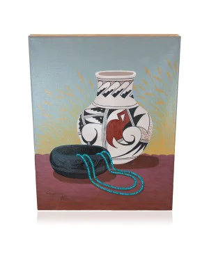 Navajo Handmade Painting, 20 x 16 inch, Signed – NB160310222612