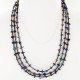 Certified Authentic 3 Strand Navajo .925 Sterling Silver Turquoise and Lapis Native American Necklace 15401-16 Certified Authentic 3 Strand Navajo .925 Sterling Silver Turquoise and Lapis Native American Necklace 15401-16