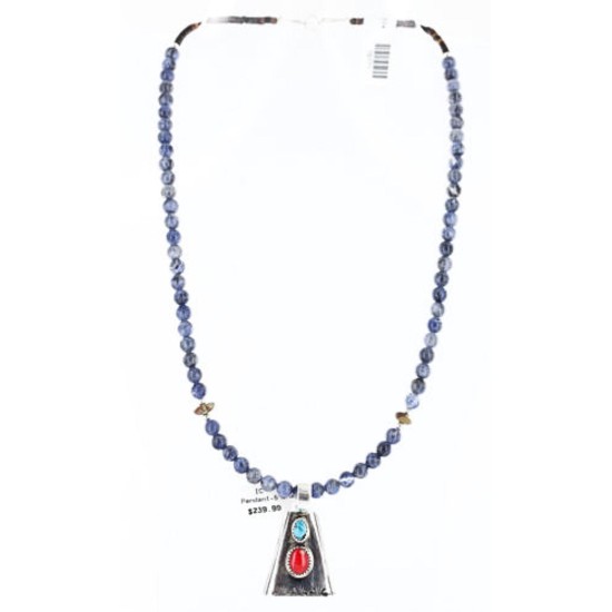 .925 Sterling SilverHandmade Certified Authentic Navajo Turquoise and Coral Native American Necklace 371007057655 .925 Sterling SilverHandmade Certified Authentic Navajo Turquoise and Coral Native American Necklace 371007057655