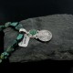Vintage Style OLD Buffalo Coin Certified Authentic Navajo .925 Sterling Silver Turquoise Native American Necklace 370902693169