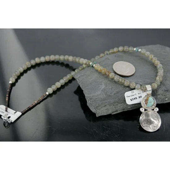 Vintage Buffalo Coin Navajo Sterling Silver Turquoise Necklace 390689758816 Vintage Buffalo Coin Navajo Sterling Silver Turquoise Necklace 390689758816
