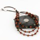 $470 Certified Authentic 3 Strand Navajo .925 Sterling Silver Turquoise and Gold Stone Native American Necklace 15761-2 $470 Certified Authentic 3 Strand Navajo .925 Sterling Silver Turquoise and Gold Stone Native American Necklace 15761-2
