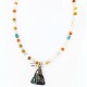 12kt Gold Filled and .925 Sterling Silver Handmade KOKOPELI Certified Authentic Navajo Malachite Native American Necklace 390758419519