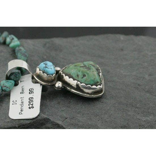 $490 Handmade Certified Authentic Navajo .925 Sterling Silver and Turquoise Native American Necklace 370970516300 $490 Handmade Certified Authentic Navajo .925 Sterling Silver and Turquoise Native American Necklace 370970516300