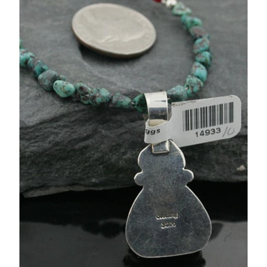 $490 Handmade Certified Authentic Navajo .925 Sterling Silver and Turquoise Native American Necklace 370970516300 $490 Handmade Certified Authentic Navajo .925 Sterling Silver and Turquoise Native American Necklace 370970516300
