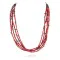 5 Strand Certified Authentic Navajo .925 Sterling Silver Coral and Natural Turquoise Native American Necklace 25278-78 5 Strand Certified Authentic Navajo .925 Sterling Silver Coral and Natural Turquoise Native American Necklace 25278-78