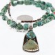 $500 Handmade Certified Authentic Navajo .925 Sterling Silver Natural AJAX and Turquoise Native American Necklace 390760754589