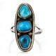 Handmade Certified Authentic Navajo .925 Sterling Silver Natural Turquoise Native American Ring  371064208122