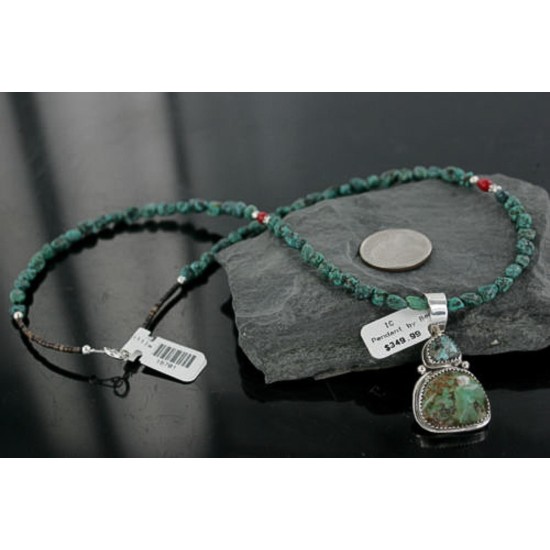 $540 Handmade Certified Authentic Navajo .925 Sterling Silver Natural AJAX and Turquoise Native American Necklace 390728984731 $540 Handmade Certified Authentic Navajo .925 Sterling Silver Natural AJAX and Turquoise Native American Necklace 390728984731