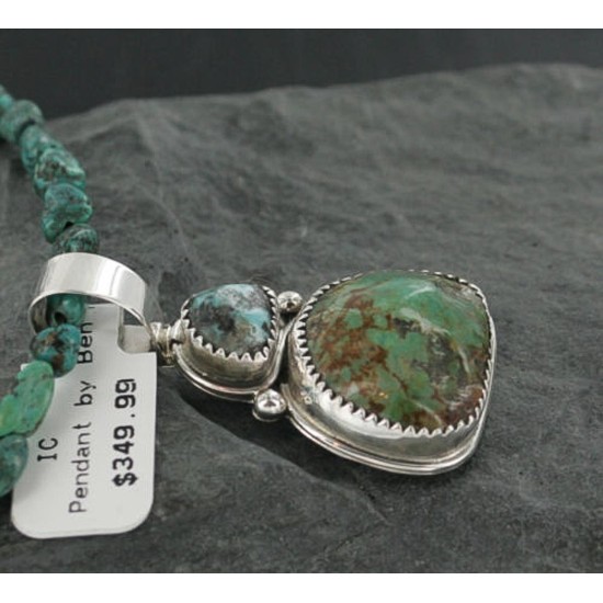 $540 Handmade Certified Authentic Navajo .925 Sterling Silver Natural AJAX and Turquoise Native American Necklace 390728984731 $540 Handmade Certified Authentic Navajo .925 Sterling Silver Natural AJAX and Turquoise Native American Necklace 390728984731