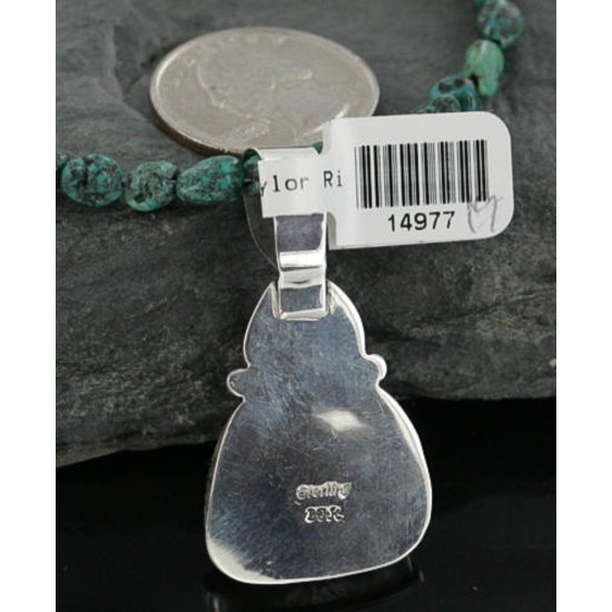 $540 Handmade Certified Authentic Navajo .925 Sterling Silver Natural AJAX and Turquoise Native American Necklace 390728984731 $540 Handmade Certified Authentic Navajo .925 Sterling Silver Natural AJAX and Turquoise Native American Necklace 390728984731