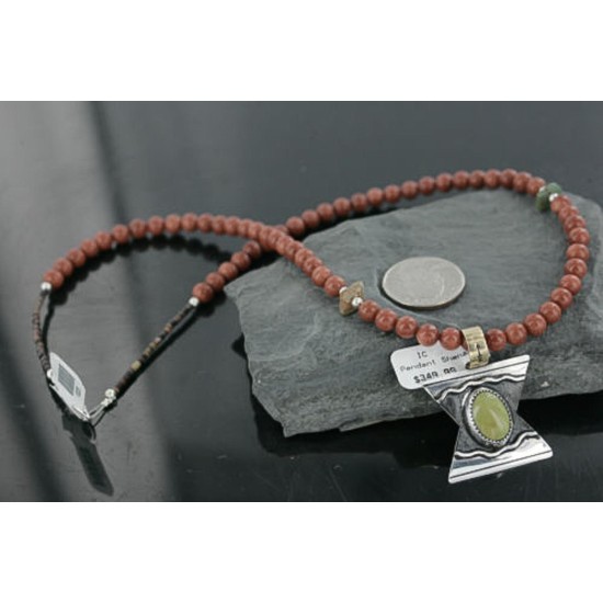 $550 .925 Sterling Silver and 12kt Gold Filled Handmade Certified Authentic Navajo Natural Turquoise Native American Necklace 390725767993 $550 .925 Sterling Silver and 12kt Gold Filled Handmade Certified Authentic Navajo Natural Turquoise Native American Necklace 390725767993