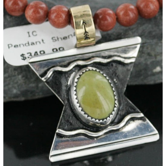 $550 .925 Sterling Silver and 12kt Gold Filled Handmade Certified Authentic Navajo Natural Turquoise Native American Necklace 390725767993 $550 .925 Sterling Silver and 12kt Gold Filled Handmade Certified Authentic Navajo Natural Turquoise Native American Necklace 390725767993