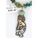 12kt Gold Filled and .925 Sterling Silver Handmade KOKOPELLI Certified Authentic Navajo Turquoise Native American Necklace 390789343208