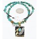 .925 Sterling Silver and 12kt Gold Filled Handmade Feather Certified Authentic Navajo Turquoise Native American Necklace 390839412228