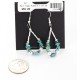 Certified Authentic Navajo .925 Sterling Silver Hooks Natural Turquoise Native American Earrings 390834622865