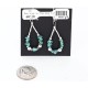 Certified Authentic Navajo .925 Sterling Silver Hooks Natural Turquoise Native American Earrings 390844281100