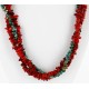 Certified Authentic 3 Strand Navajo .925 Sterling Silver Natural Turquoise and Coral Native American Necklace 390824394992