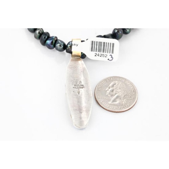 $630 12kt Gold Filled .925 Sterling Silver Handmade Pendant Handmade Clasp Storyteller Certified Authentic Navajo Native American Necklace 371038561842 $630 12kt Gold Filled .925 Sterling Silver Handmade Pendant Handmade Clasp Storyteller Certified Authentic Navajo Native American Necklace 371038561842